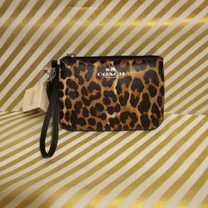 Coach Leopard Print Wristlet